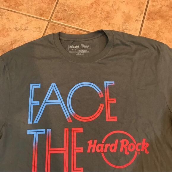 Hard Rock L NWT gray men t-shirt future new tee - Picture 2 of 11